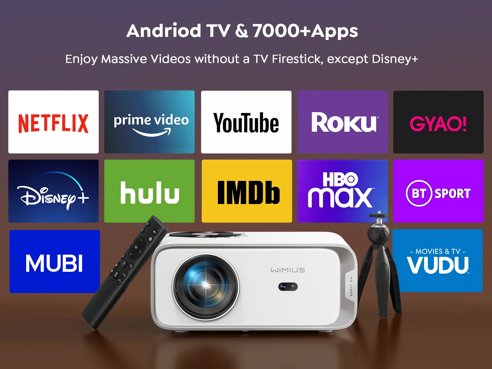 Wimius Projector Native 1080P